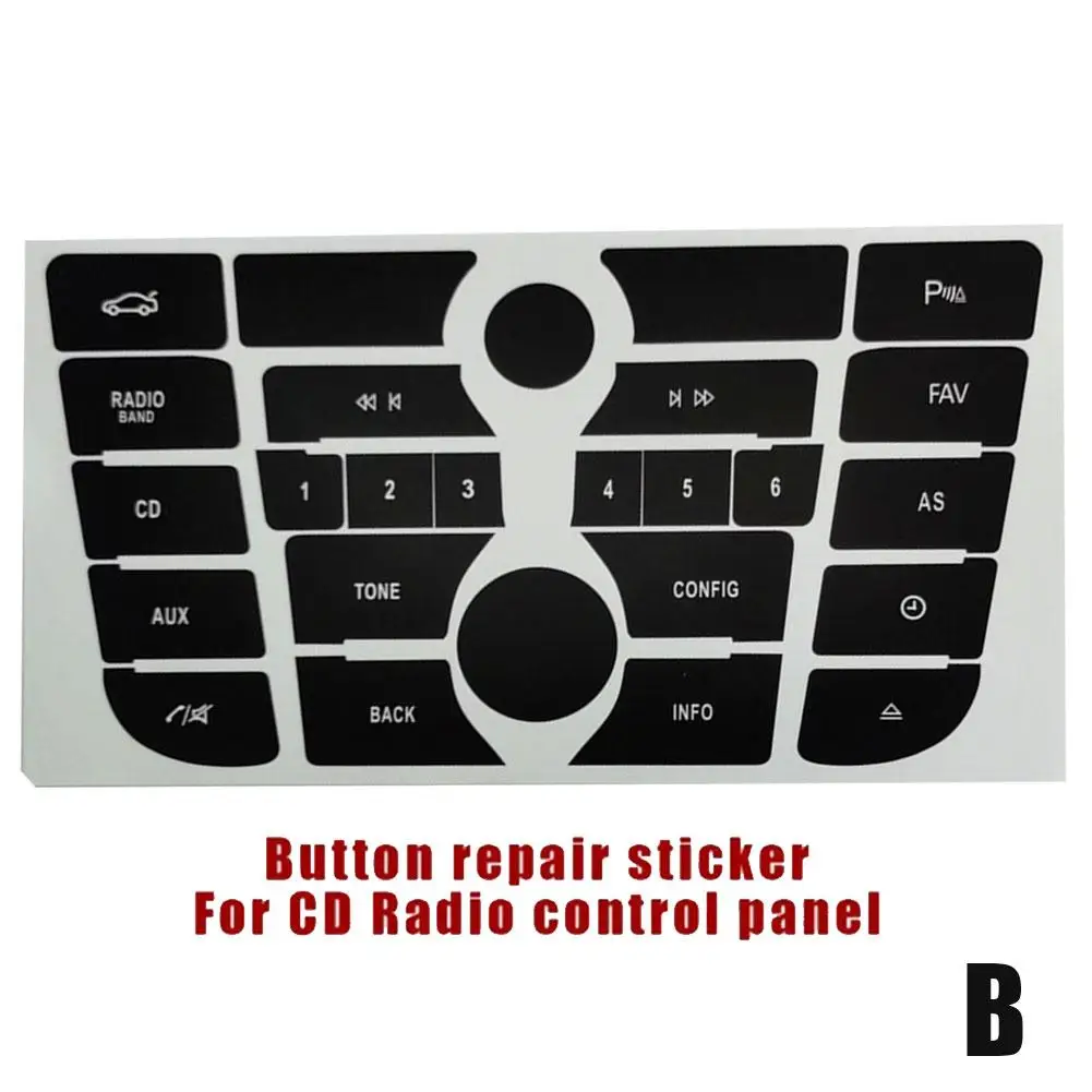 Car Button Repair Sticker For Opel Astra J Air Conditioning Panel Climate Controller CD Radio Control Panel Car Accessories 1Set