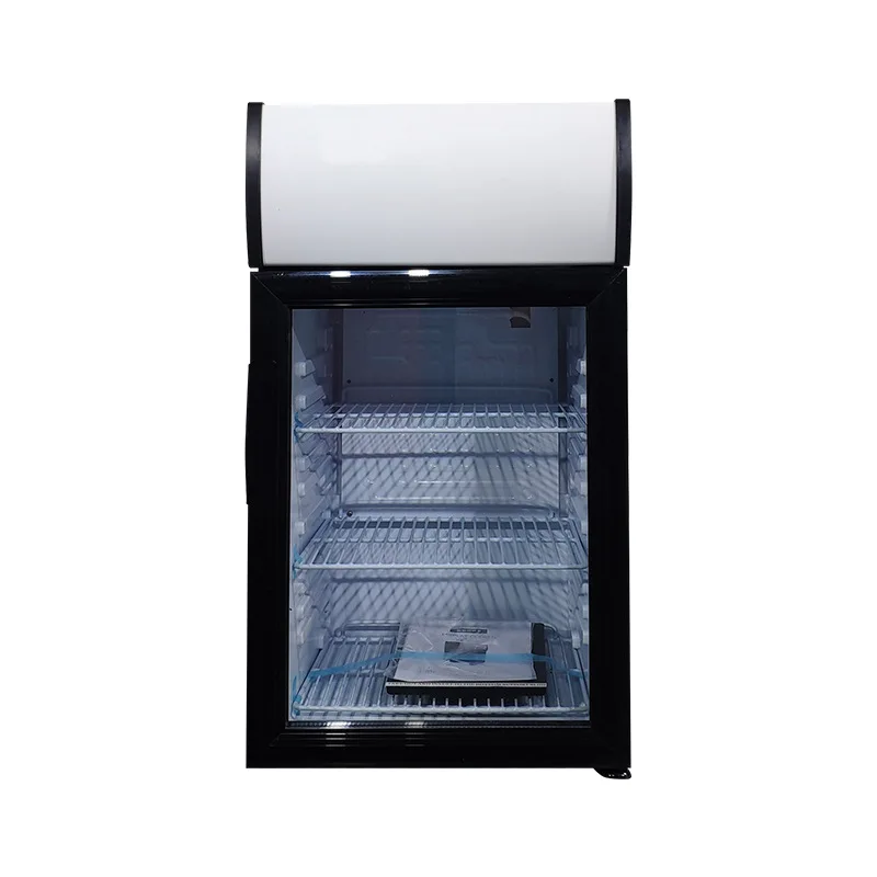 Refrigerador de bebidas vertical con pantalla de puerta, dispensador de bebidas pequeño, máquina para oficina o Bar con ajustable