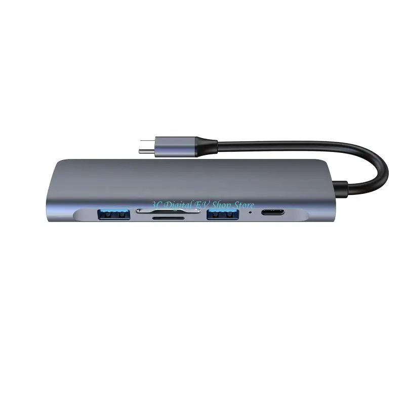 E74D Intelligent Type-C Docking Station Hub USB Type C to USB3.0 TF Card PD 87W