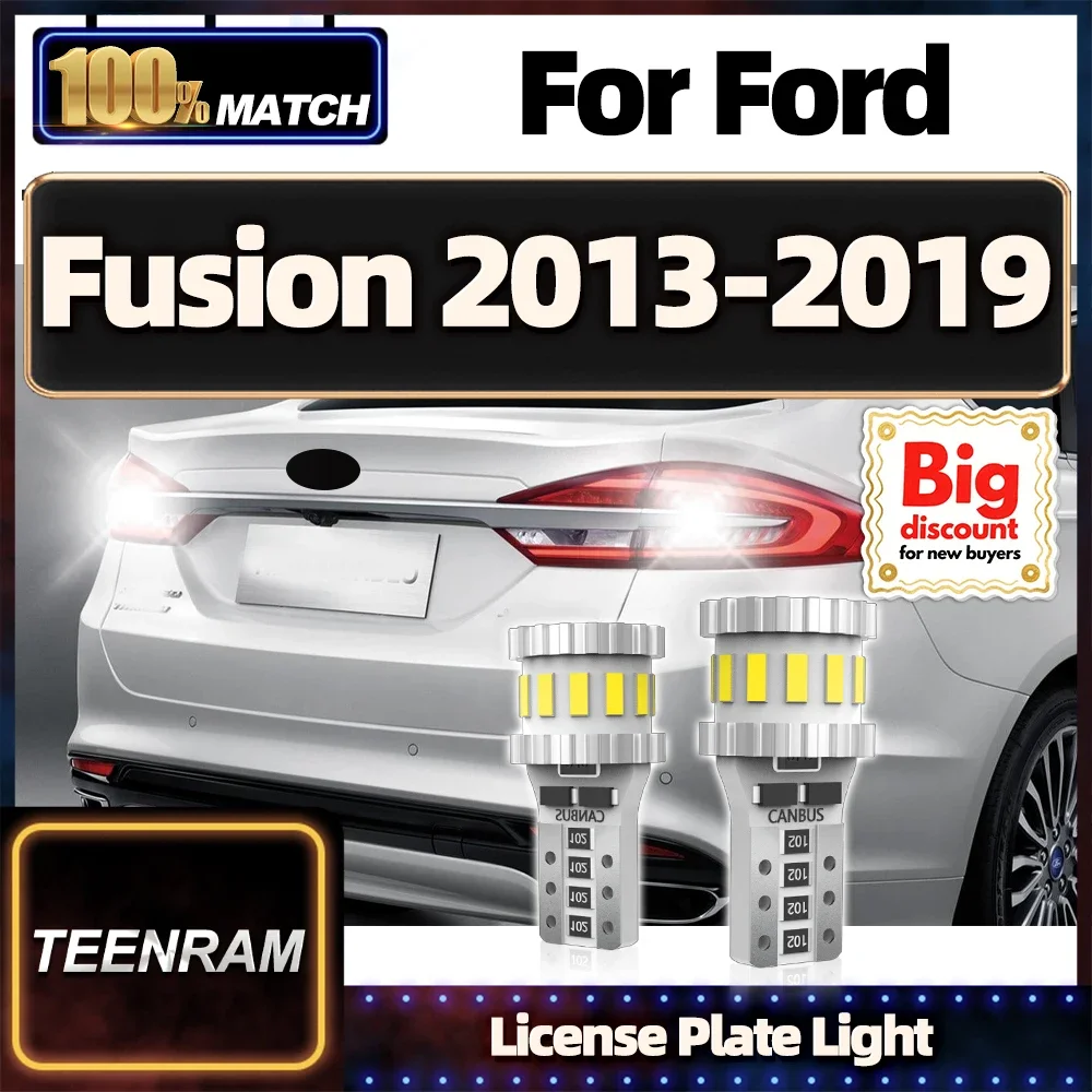 Roadsun 2PCS Auto LED Kennzeichen Glühbirnen Auto Ampullen Plug Und Play Für Ford Fusion 2013 2014 2015 2016 2017 2018 2019
