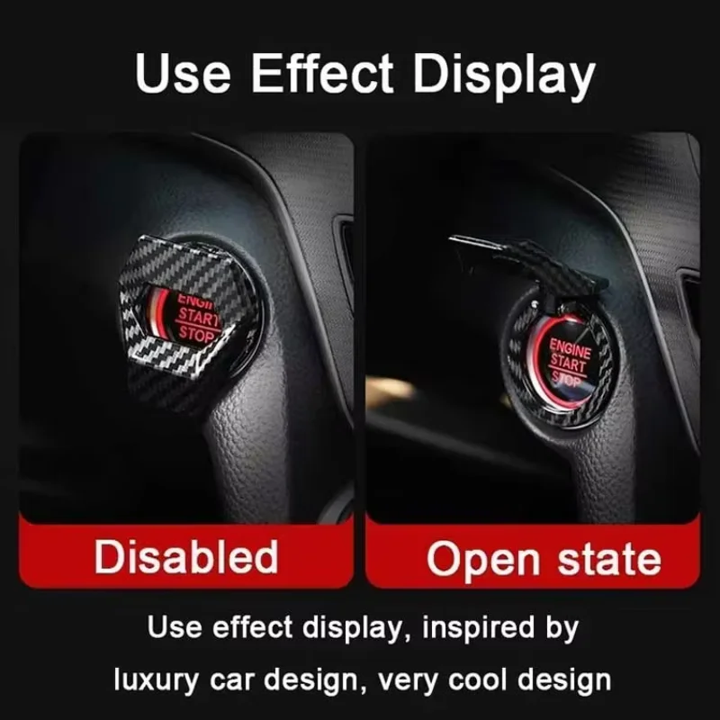 محرك السيارة بدء إيقاف التبديل الغطاء الواقي اكسسوارات السيارات الزخرفية دفع زر لزجة غطاء السيارة الداخلية تصفيف السيارة