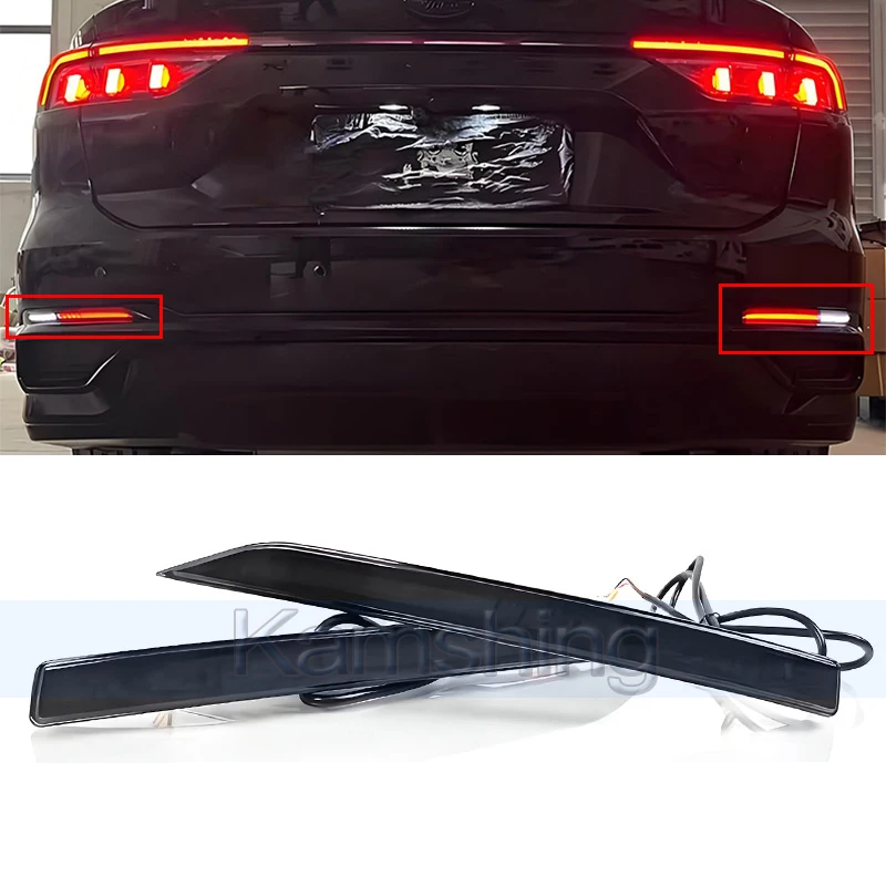 

Kamshing 1pair LED Rear Bumper Light For Ford Mondeo Fusion 2022-2023 Rear Brake Light Stop Lamp Signal Lamp