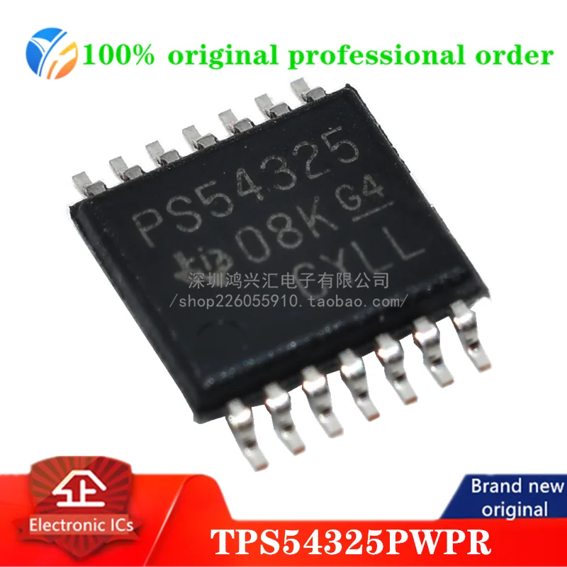 100% original TPS54325PWPR Conv DC-DC 2V to 18V Synchronous Step Down Single-Out 0.76V to 5.5V 3A 14-Pin HTSSOP EP T/R