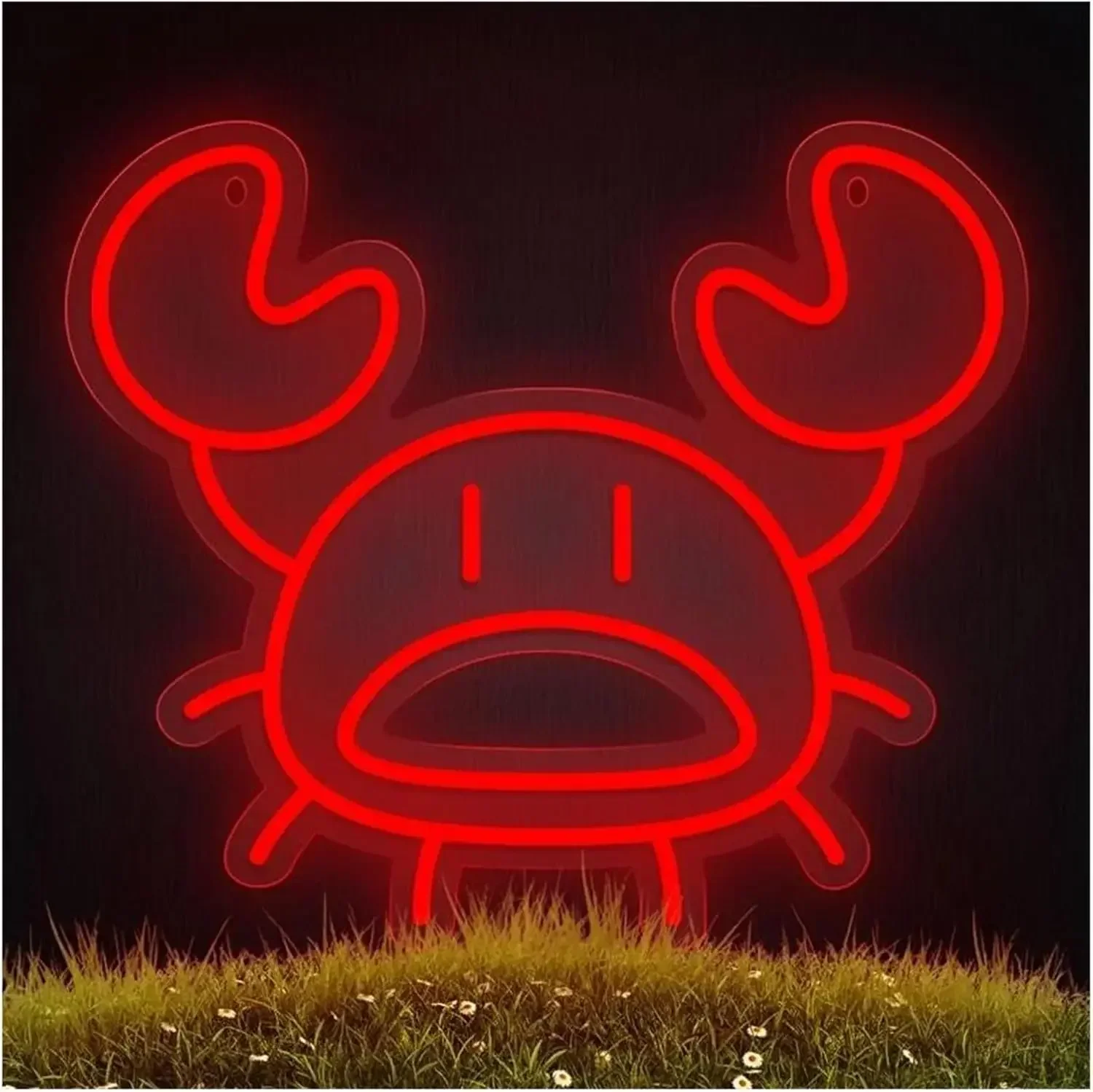 

LED Red Crab Neon Sign USB Dimmable Neon Light Sign for Aquarium Gameroom Bedroom Livingroom Wall Art Decoration Party Gift