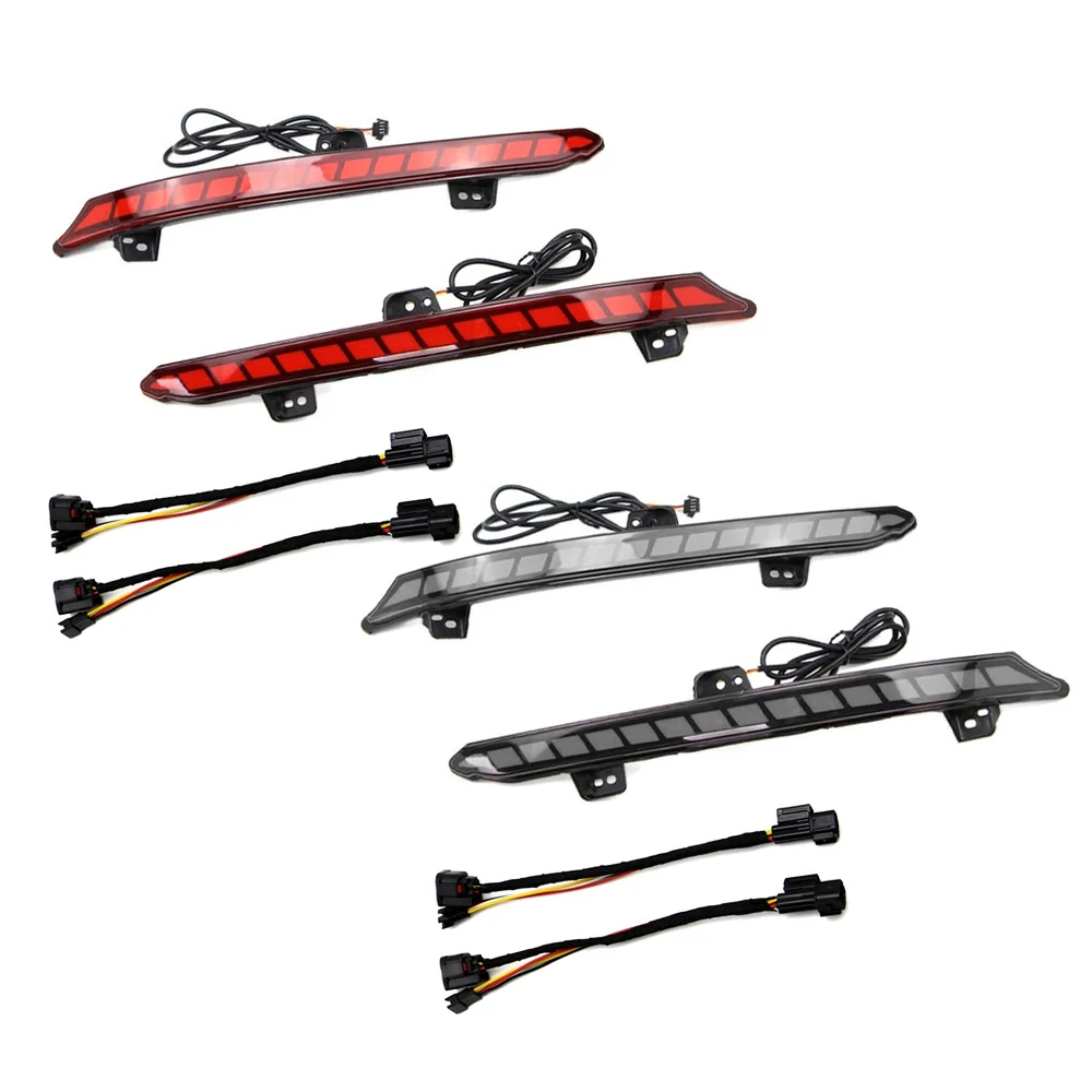 

Для Honda Inspire Accord 10 2018 2019 светодиодный отражатель заднего бампера красный/дымчатый 3-функциональный сигнал предупреждения заднего тормоза противотуманная фара