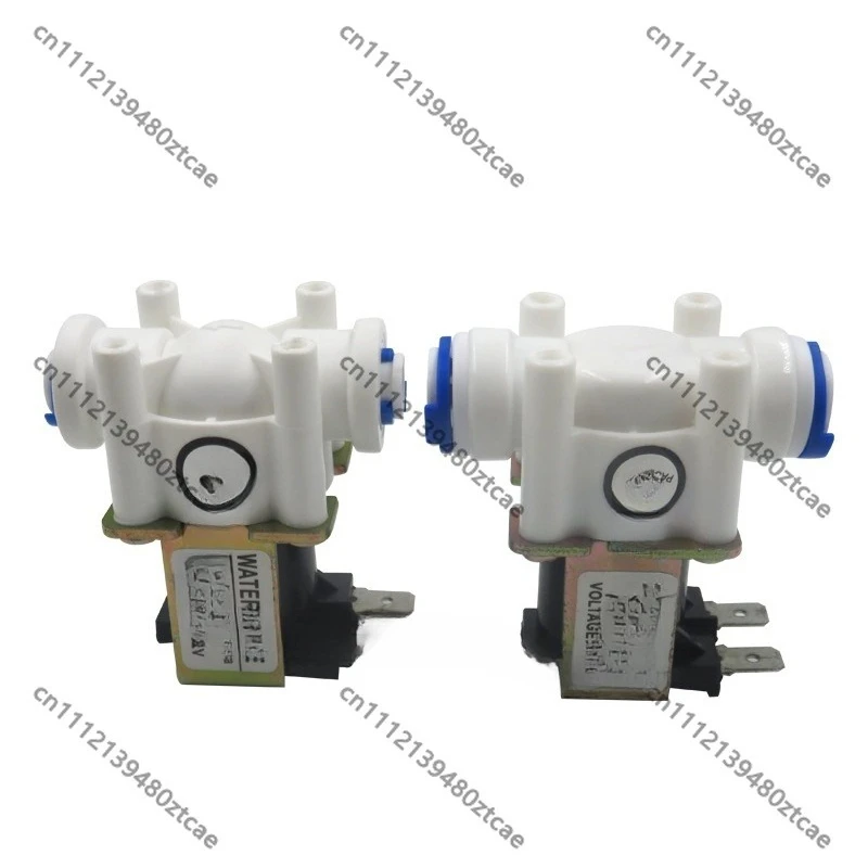 Water Filter Solenoid Control Valve, 1/4 & 3/8 PE Connection, DC12V/24V, POM Plastic, Normally Closed Inlet Electric Valve