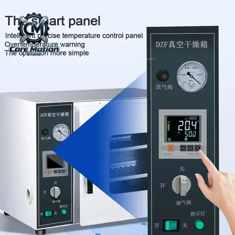 Digital Display Vacuum Drying  Oven Double Partition Small Industrial  Food Drying Machine For Laboratory Research  600W 220V