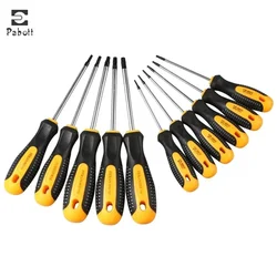 Cr-V Torx Screwdriver Set with Hole Magnetic T5-T30 Screw Driver Set Kit for Telephone Repair Hand Tool Set Tools for Mechanic