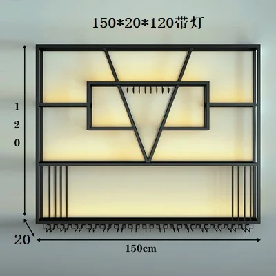 Estantes de exhibición de licor, Armario de vino metálico colgante, Armario de Bar, Armario de cóctel comercial, muebles de licor