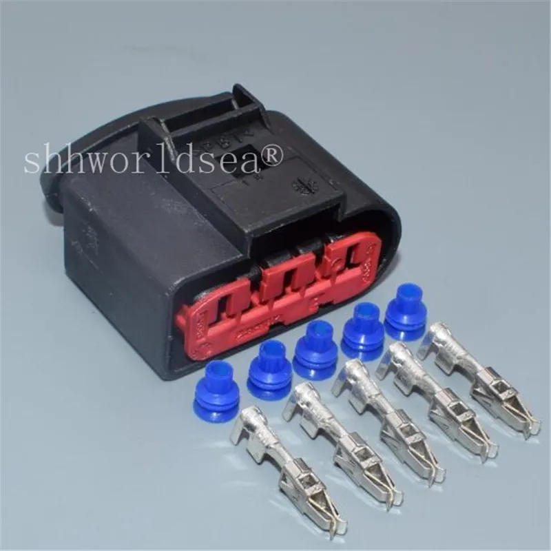 Shhworldsea 1 Set 5 Pin 1 j0 973 775A muslimaf Automotive Mass Air Flow Plug presa impermeabile per VW per Audi