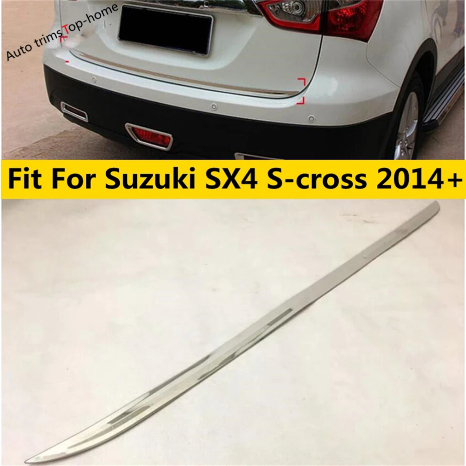 

Stainless Steel Rear Trunk Tail Gate Bottom Lid Strip Decor Cover Trim For Suzuki Sx4 S-cross 2014 - 2022 Exterior Accessories