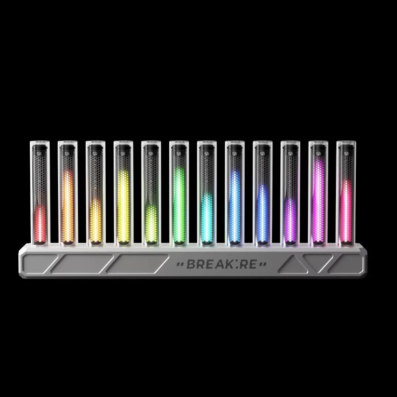 Music Spectrum Lights Nixie Tube Style Atmosphere Lamp Wired RGB Rhythm Light for Gaming Desk Creative Gifts for Boyfriend view 6