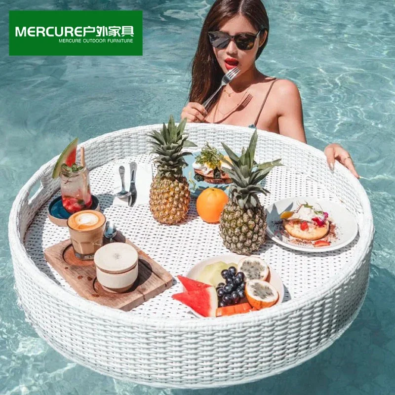 Homestay Hot Spring Pool Dining Plate Floating Breakfast Tray Vietnam Internet Celebrity Rattan Basket Hotel Ring Dish