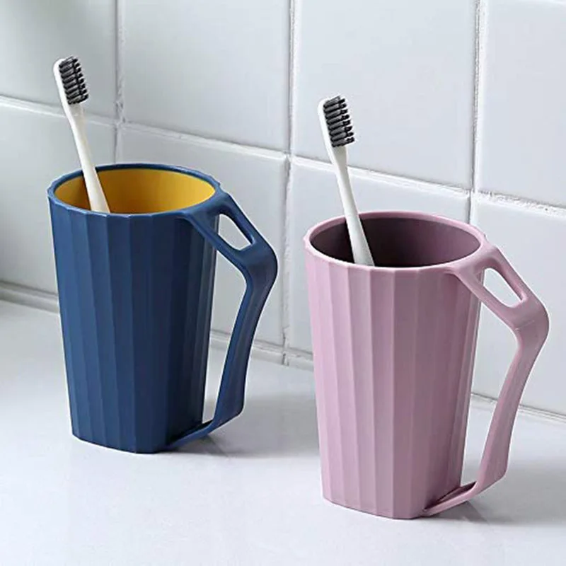 Creative Portable Mouthwash Cup Household Toothbrush Cup with Handle Simple Student Dormitory Mouthwash Cup