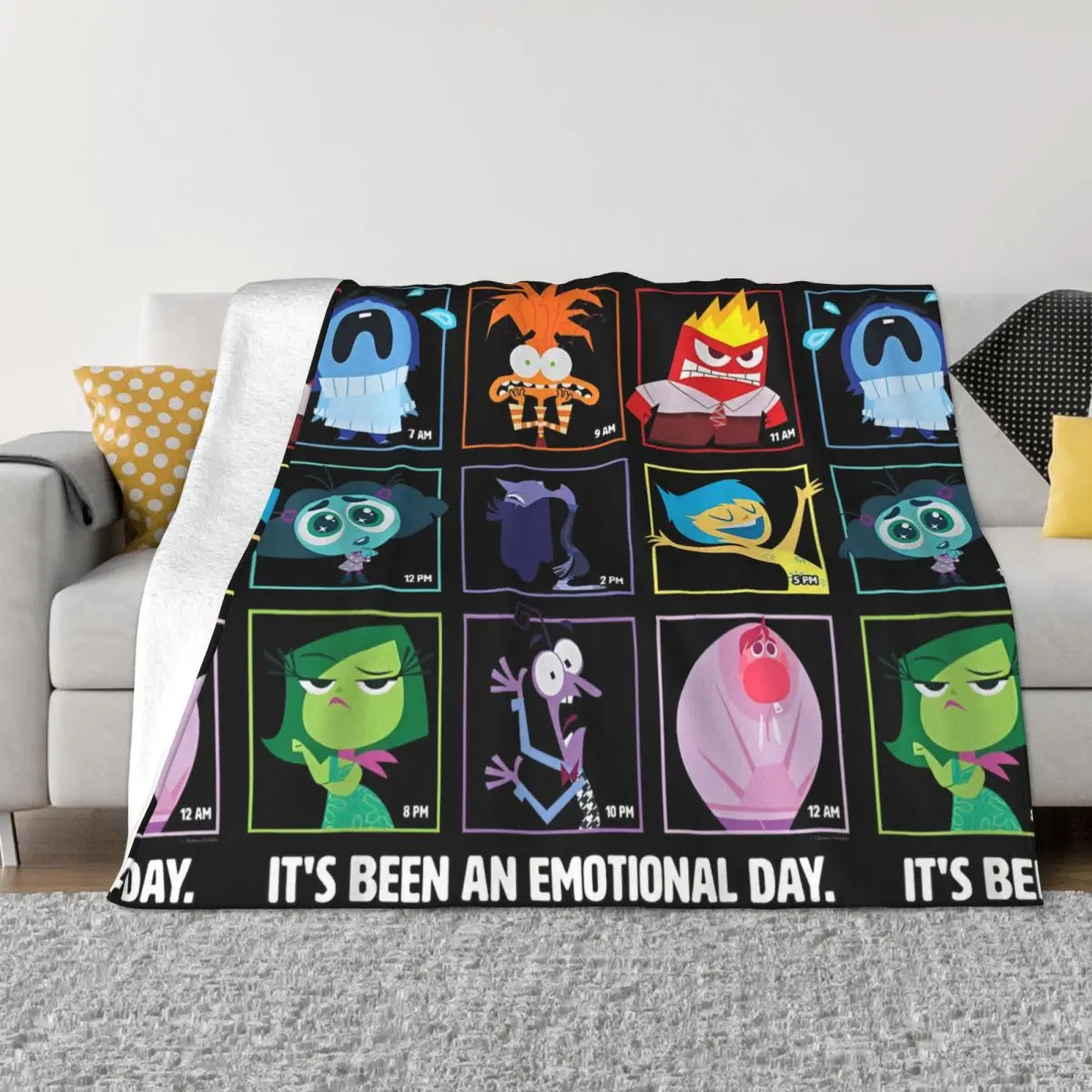 

Official Inside Out 2 Emotions An Emotional Day Coral Fleece Plush Throw Blankets Blankets for Home Office Warm Bedroom Quilt