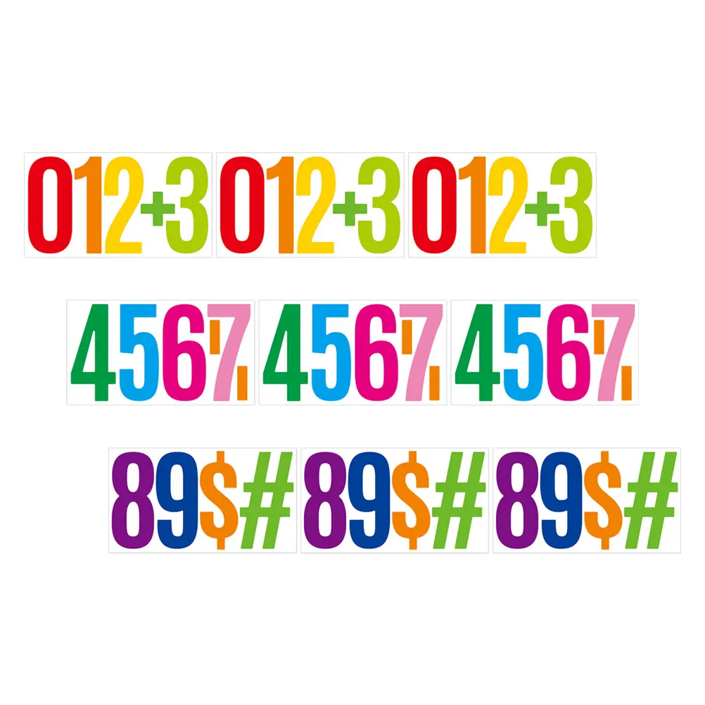 

3 Sets Stickers Digital Adhesive Numbers Large Mailbox Decor Car Apartment Alphabet Address for