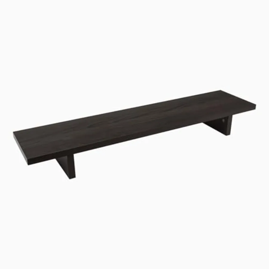 Monitor Stand with Burnished Wood Finish in Warm Brown for Modern Desks - Sleek Design Stable Support Durable Construction