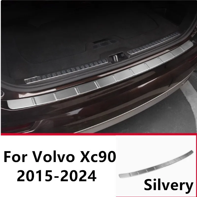 For Volvo Xc90 2015-2019-2020 2021-2022 2023 2024 Rear Trunk Bumper Protector Rear Scuff Plate Rear Door Sill Car Accessories