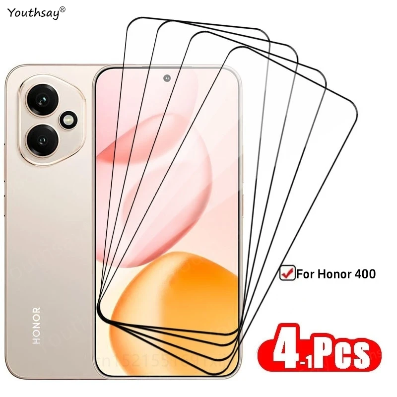 4-1Pcs Glass For Honor 400 Tempered Glass Honor 400 Screen Protector HD Screen Glass Protective Phone Film Honor 400