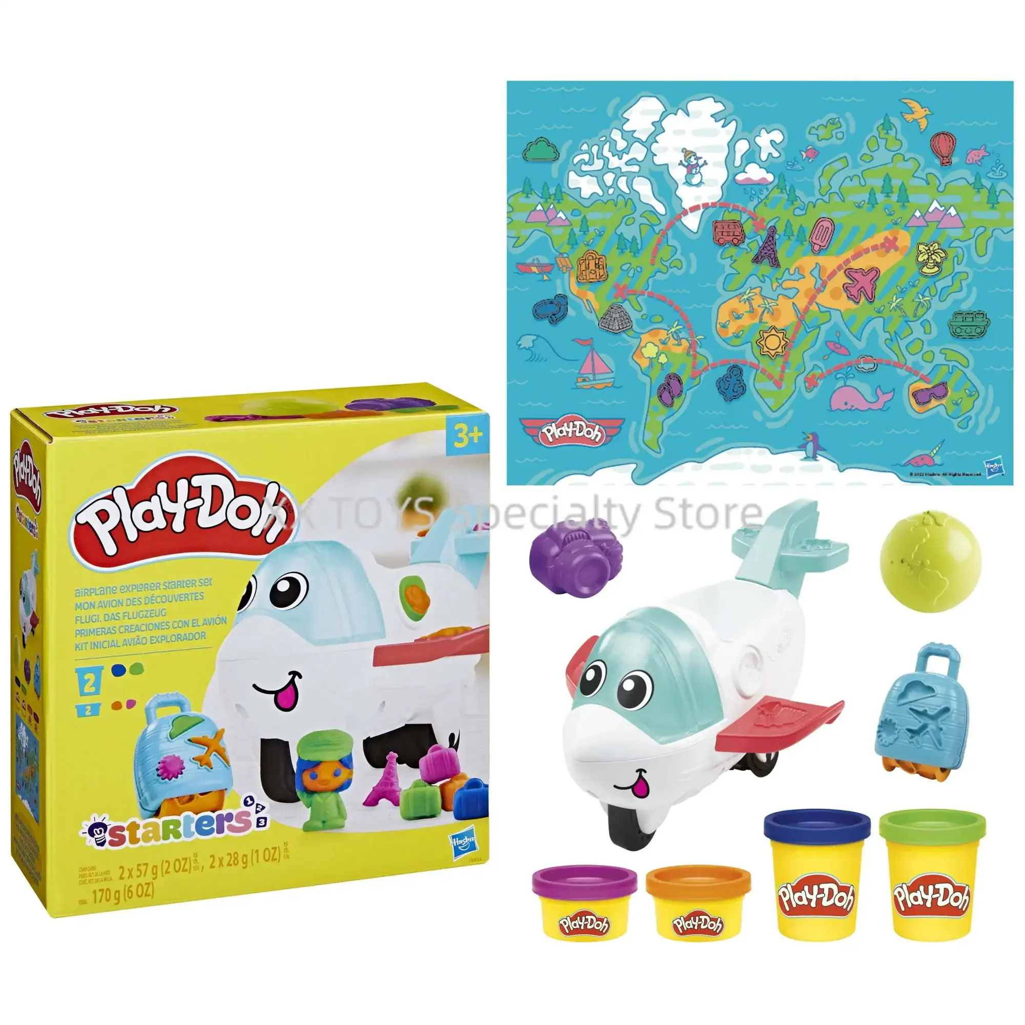 

Play-Doh Airplane Explorer Starter Set for Kids Arts and Crafts With Accessories Children's Creative Preschool Toys Holiday Gift