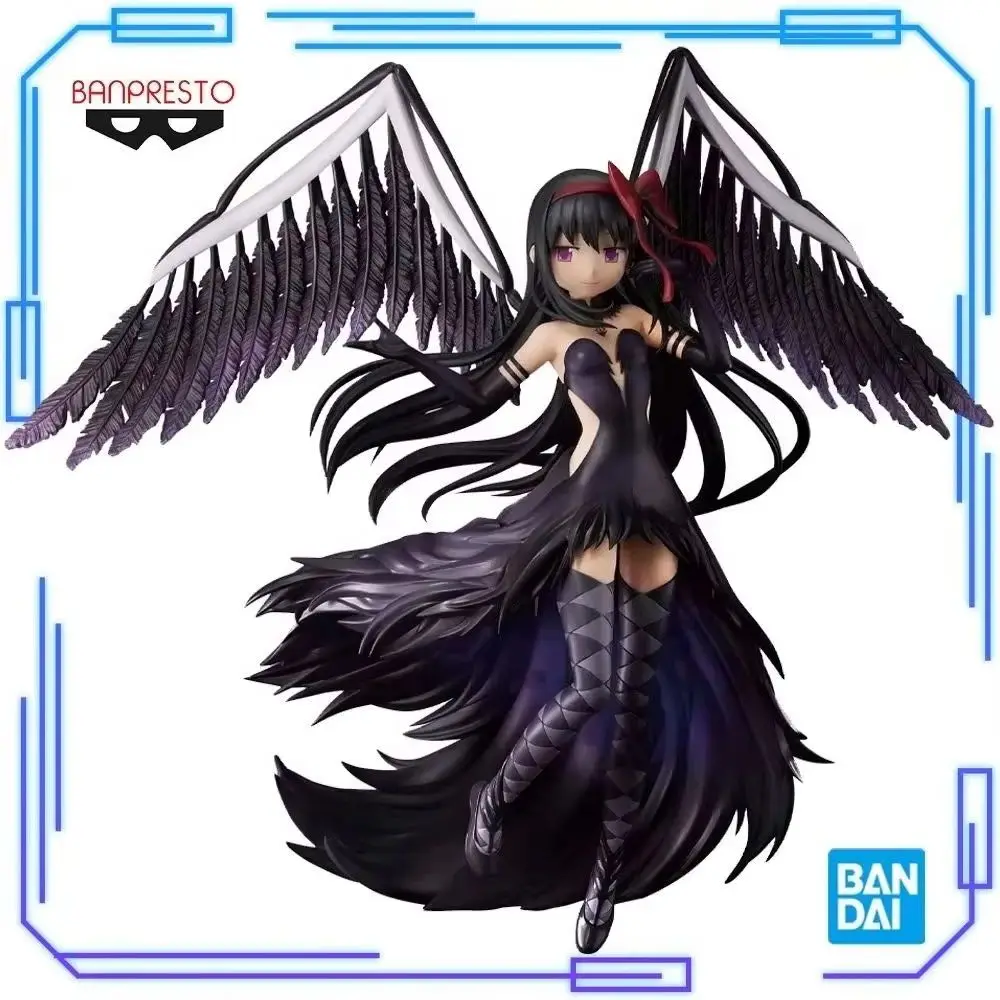 

В наличии Bandai, оригинальная фигурка Puella Magi Madoka Magica The Rebellion Akemi Homura, 20 см, коллекционная модель игрушки, фигурка Banpresto