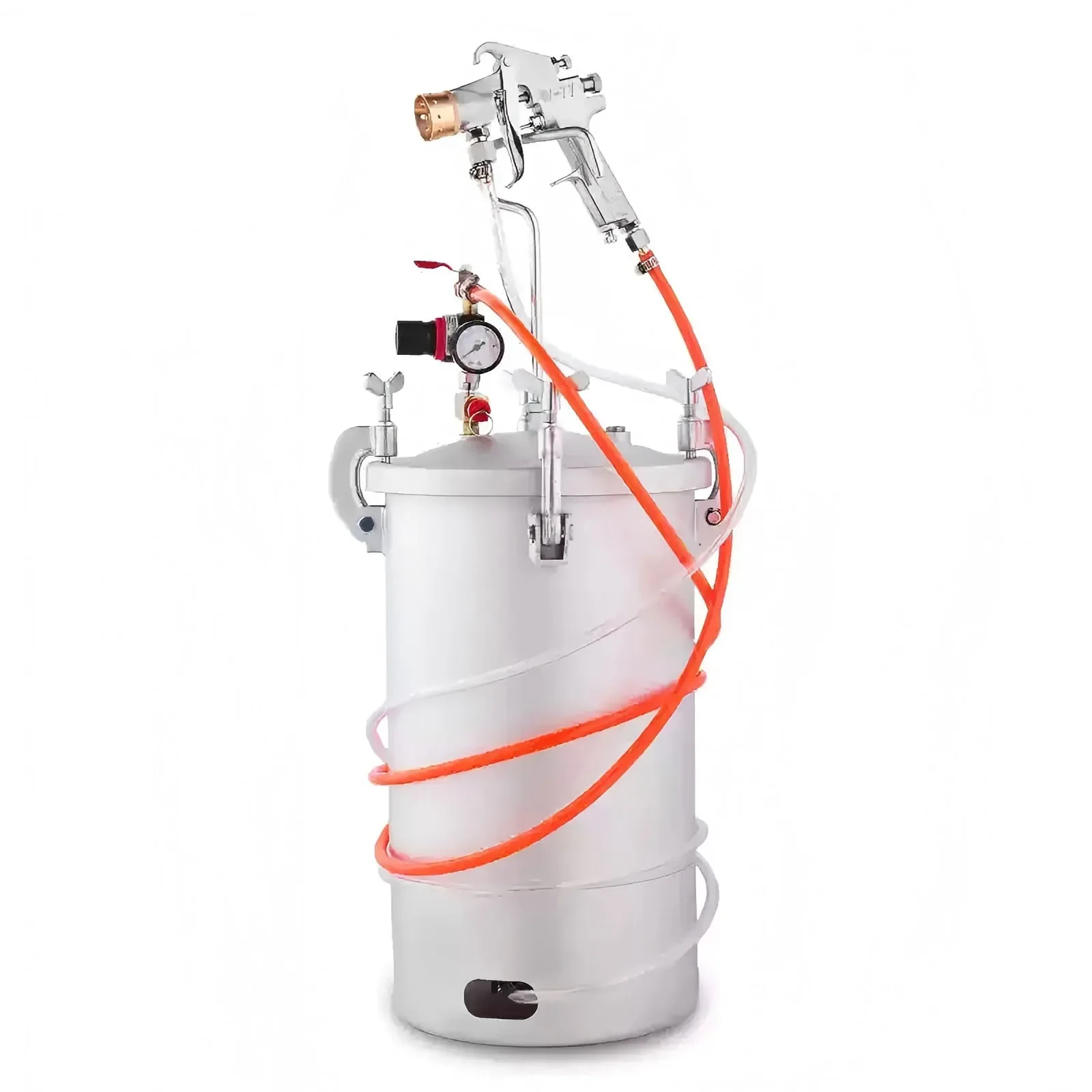1PC Water-in-water Sand 15L Paint Gun Pneumatic Colorful,Lower Discharge Latex Paint Pressure Barrel Tank Stone Spray Paint Gun