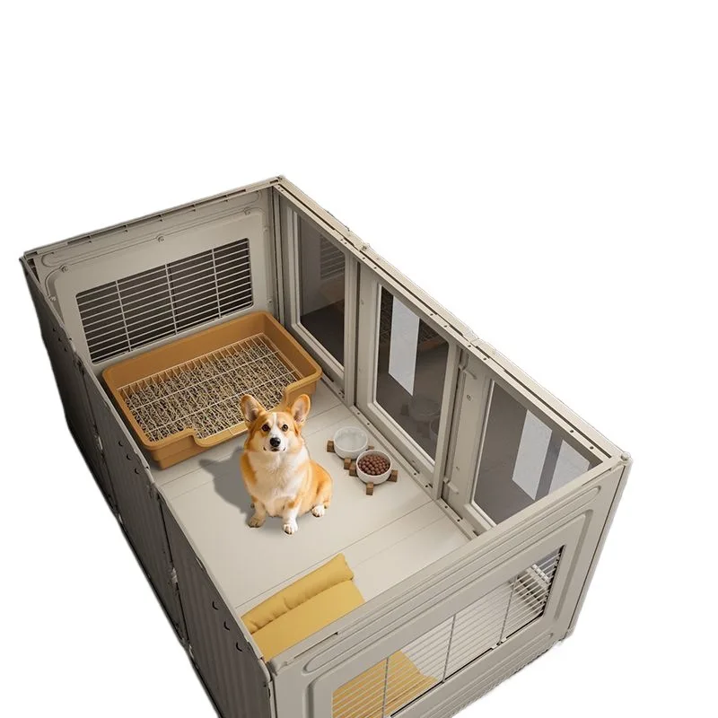 Resin Dog Cat Cage Household Indoor Transparent Luxury Eco-friendly Solid Pattern Small Breed Pet Cat House Dog Villa
