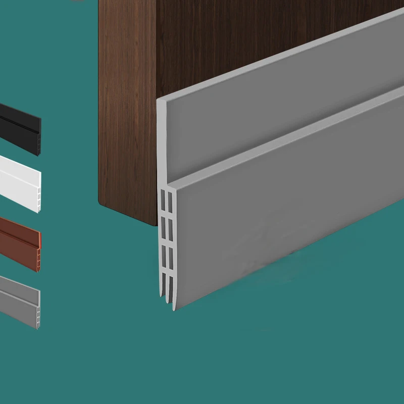 Door Bottom Gap Seal Strip Wind Dust Insect Proof Three Layer LQ7 Self Adhesive Water Barrier LQ6 Wide Soundproof