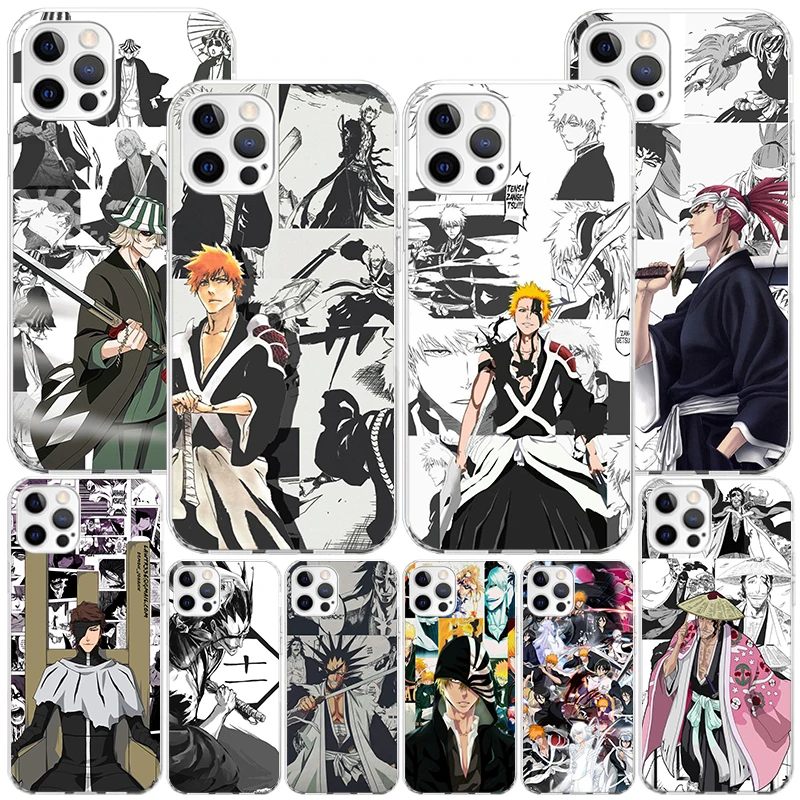 Ichigo Kenpachi Bleach Anime Phone Case For Apple iphone 16 15 14 13 12 11 Pro Max SE X XS XR 7 + 8 Plus Print Soft Cover Fundas