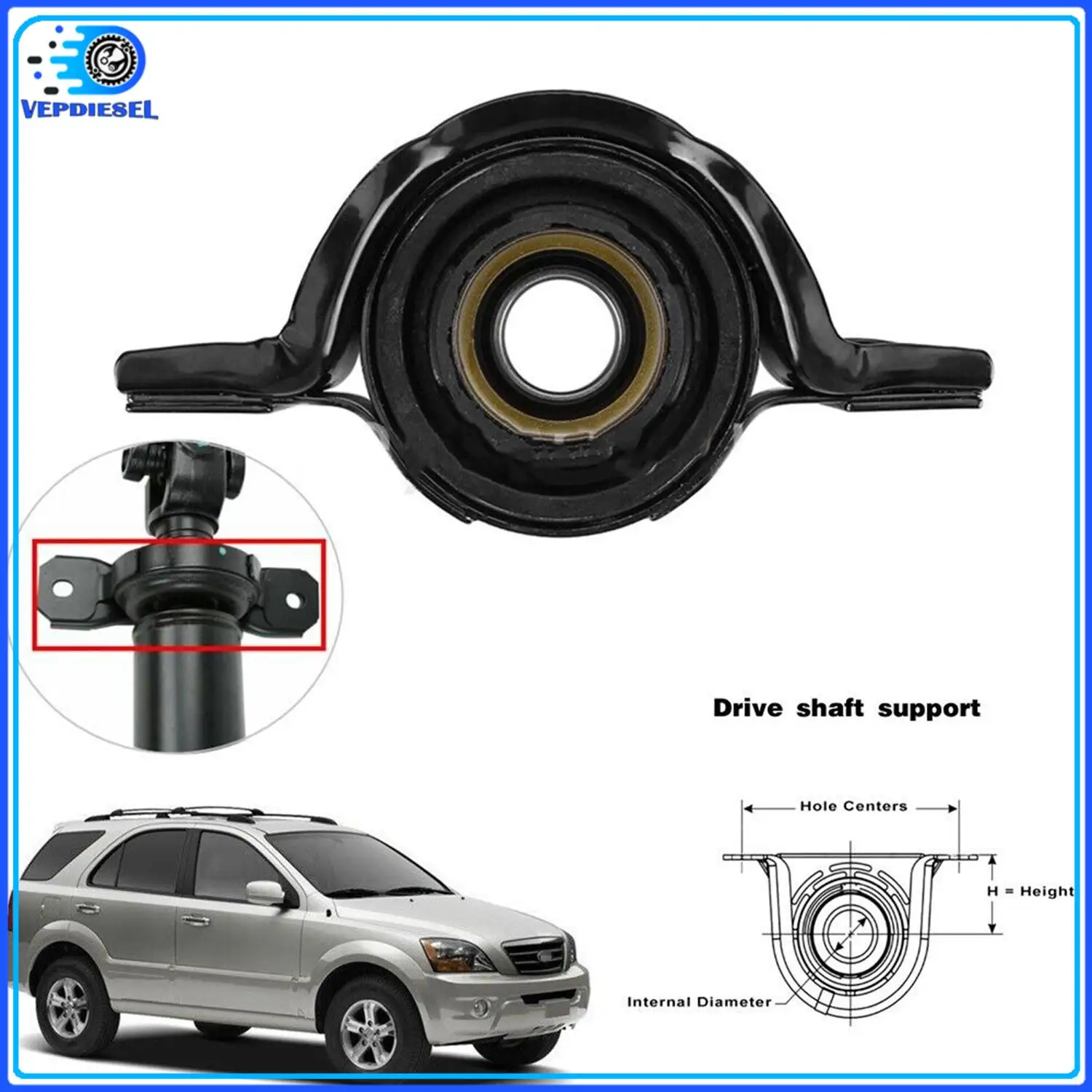 

1pc New Driveshaft Center Support Bearing 2680-91 0709C3E951 For Kia Sorento 2007-2008 3.3L 3.8L Auto Parts