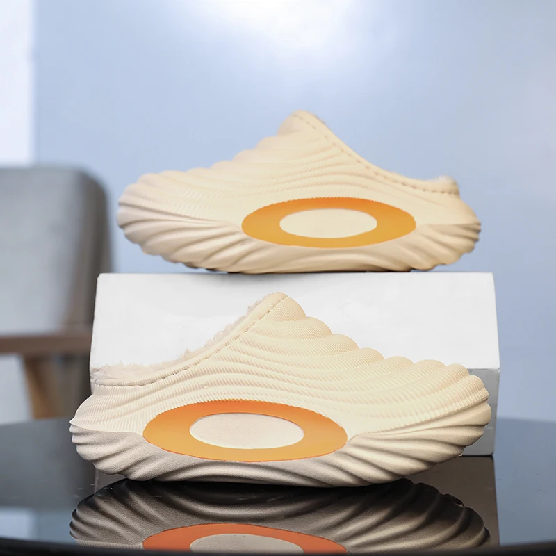 

ELUVA 2025 Warm Slippers Men Winter Non Slip House Shoes Soft Plush Indoor Comfort Anti-Skid Home Bedroom Cozy Slippers Man