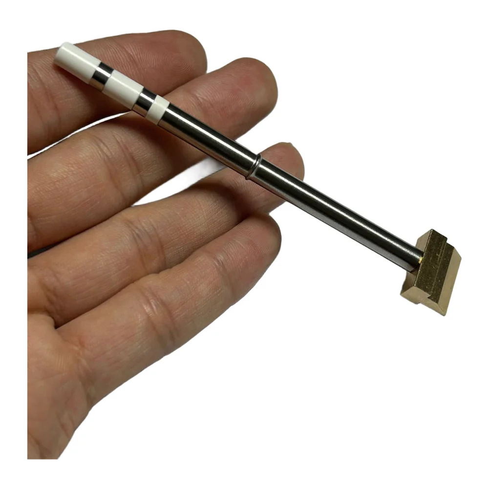 Brass Soldering Tips for T12 Heating Core Series Soldering Irons 13.9cm Length 1.2cm Diameter for Precise 3D Model Trimming