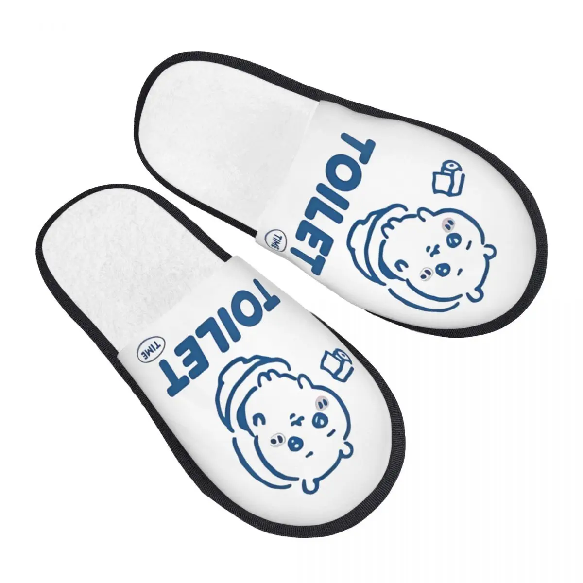 Kawaii Chiikawa Toilet Cartoon Indoor Slippers with Memory Foam Slipper Gift for Women Men House Shoes with Anti-Skid Sole