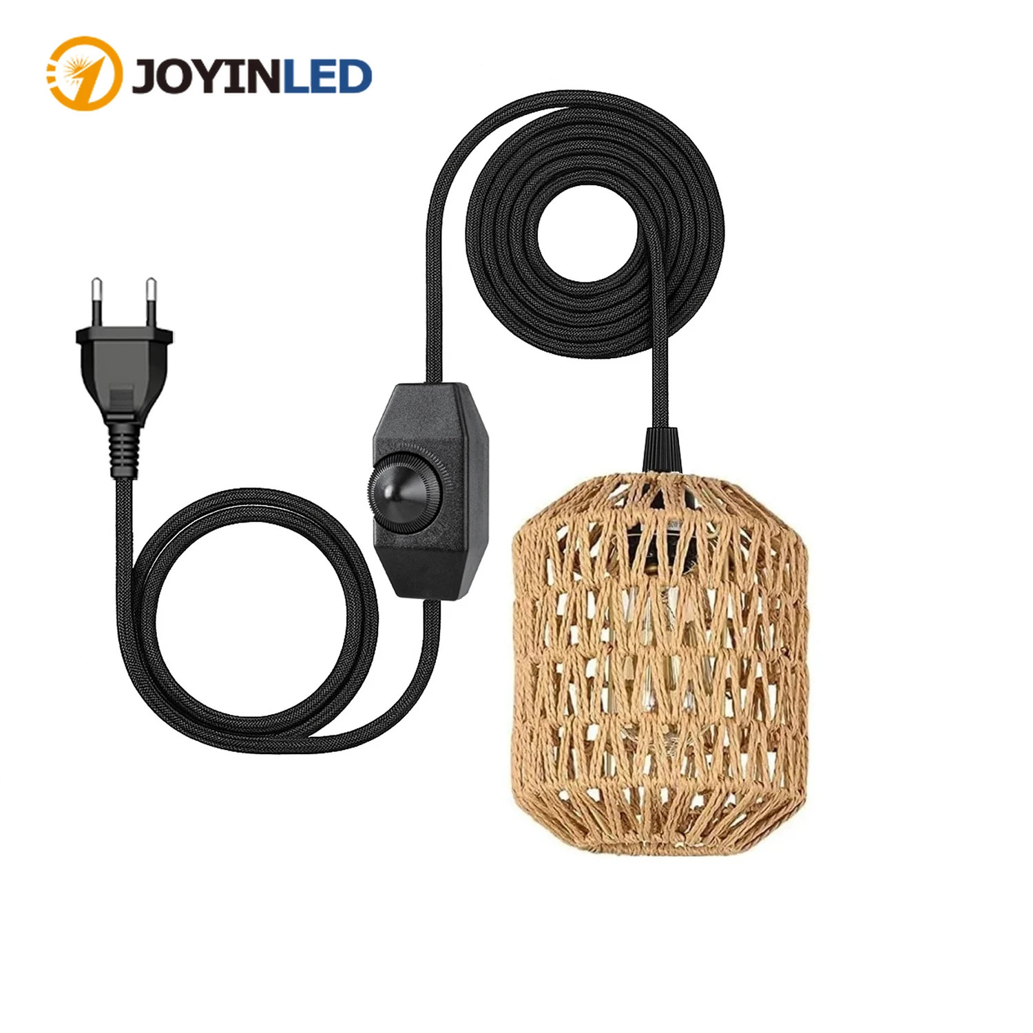 

JOYINLED Farmhouse Pendant Light with 4.5M Plug in Cord Dimmable Switch Industrial Chandelier Bedroom Home Lighting Fixtures