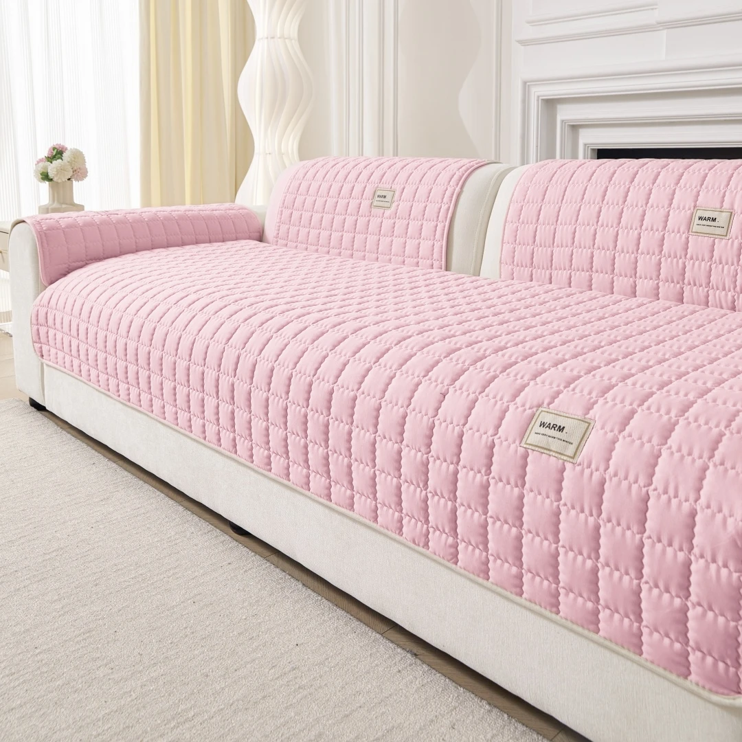 Einfacher, gesteppter, rutschfester Sofabezug, Möbelschutz für Schlafzimmer, Büro, Wohnzimmer, Heimdekoration – Detail 11