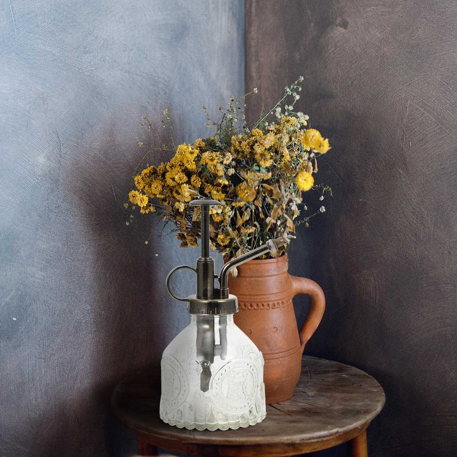 

1Pcs Glass Watering Can Vintage Style Plant Mister for Indoor Outdoor Plants Flower Pots Bonsai Succulents Garden Spray Bottle