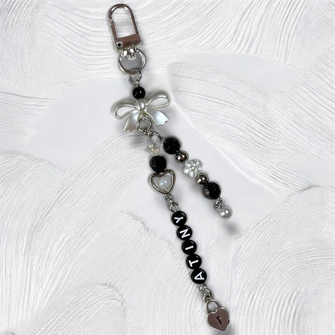 Handmade Ateez keychain Y2K jewelry phone chain