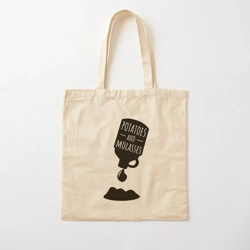 

Potatoes and Molasses Black Silhouette Tote Bag university shopper bag reusable shopping bags Tote Bag