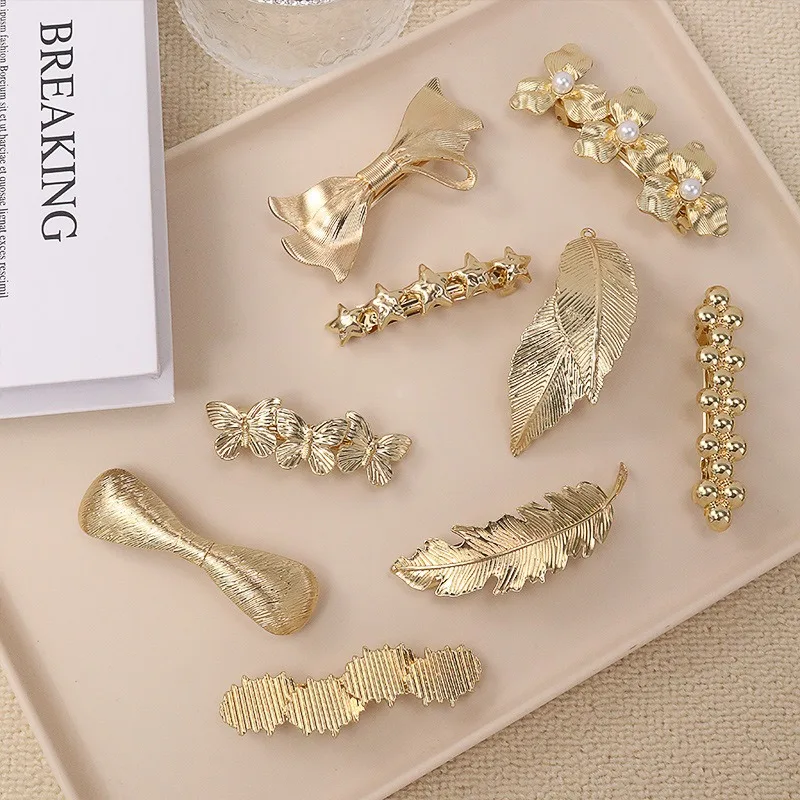 

2025 New Fashion Hair Clips Women Small Design Spring Hair Clips High End Side Hair Clips for Flyaways