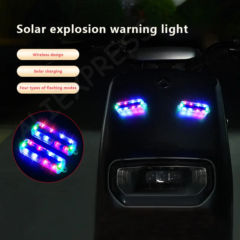 

Solar-Powered Safety LED Lights - Ultra-Bright, Car and Motorcycle Tail Light, Flashing Waterproof Warning Lamp