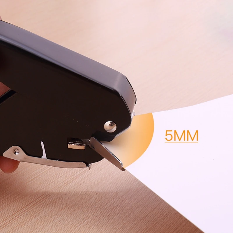 Metal 5mm Round Hole Punch Business Credit Card Photo Paper Rounder Puncher Plier Cutter Tool