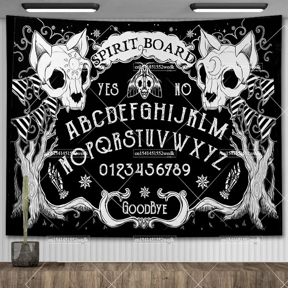 Gobelin na deskę Ouija Mandala gotycki Baphomet okultystyczny gobelin estetyczny wystrój pokoju czary astrologia Tarot obrusy Tarot