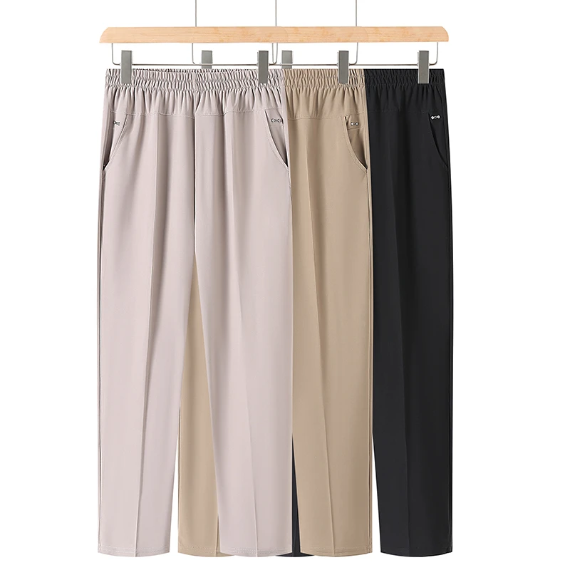 

Новые весенне-летние женские брюки: повседневные брюки-мом с эластичным поясом и высокой талией, свободные прямые брюки