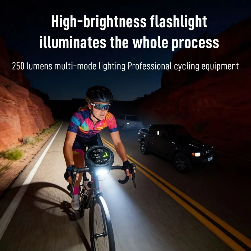 Portable GPS Speedometer for Bicycles and Motorcycles IP67 Waterproof, Removable USB Powered LED Backlit Display for Cycling