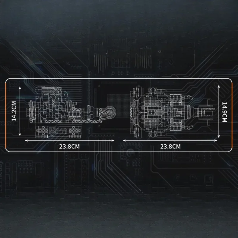 761pcs 10207 Supercar V8 Motor Simulatie Model Technische Bouwstenen Onderdelen Met Motor Aangedreven Auto Speelgoed Bricks Accessoire