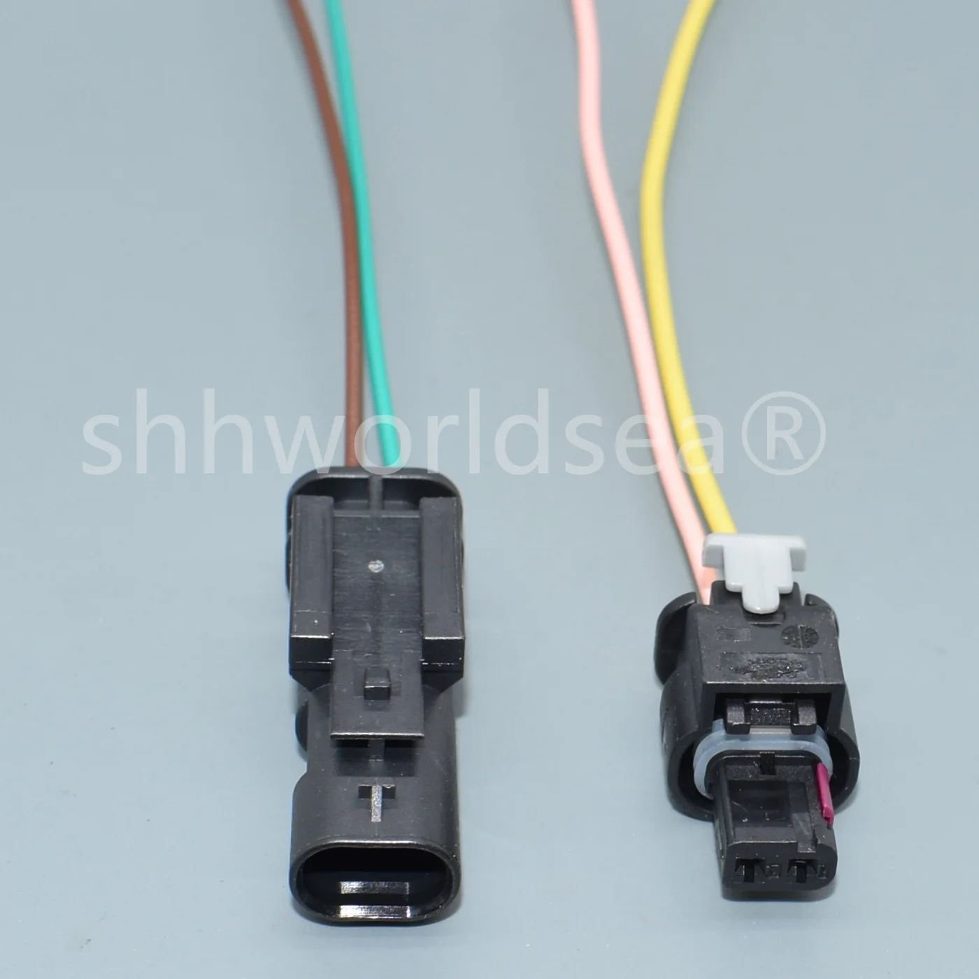 Shhworldsea 1PCS Auto Fuel Injector Connector Wires Waterproof Impact Sensor Plugs 0-2112986-1 1-1718643-1 For VW Audi 4F0973702