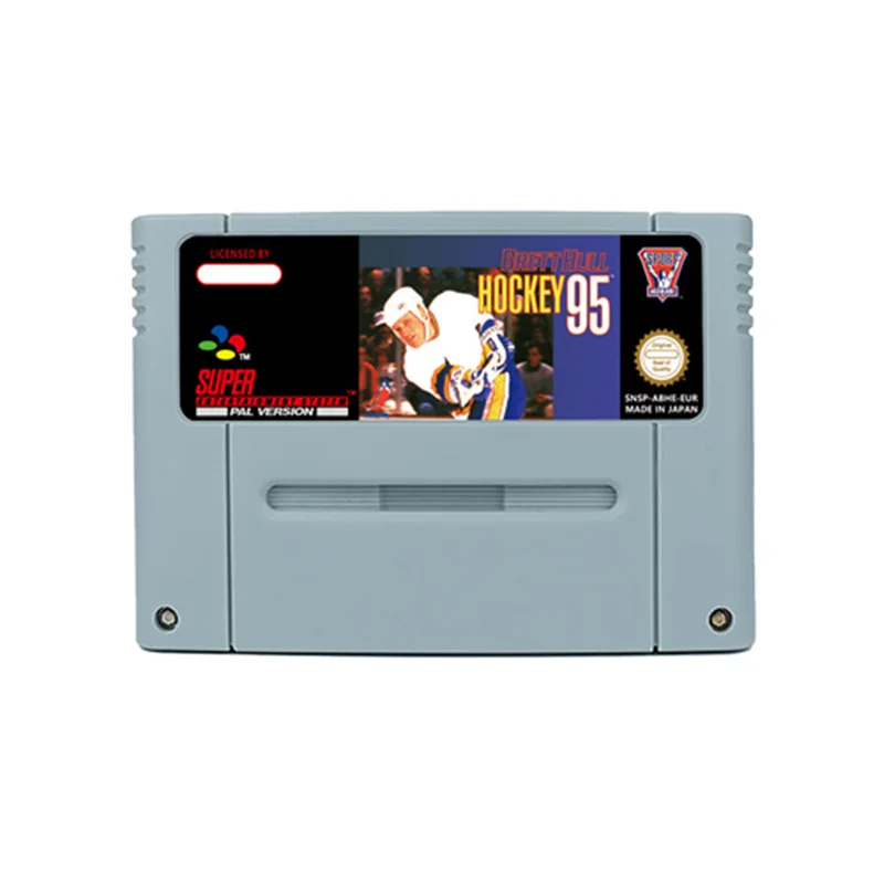 Brett Hull Hockey or Brett Hull Hockey 95 Action Game for SNES 16 BitRetro Cart Children Gift