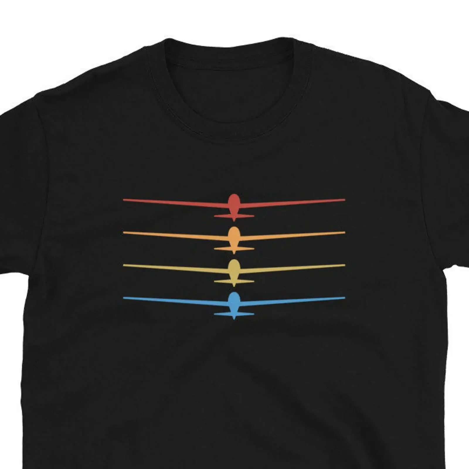 Retro Sailplane Glider T Shirt Vintage Soaring Airplane Pilot for  vintage Washed homme Top For Everyday Wear designer clothes