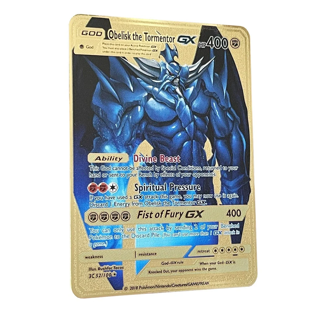 Diy Pokemon Vmax Charizard Metal Card Self-Control Ptcg Collect Signature Trading Flash Card Anime Cartoon Gift