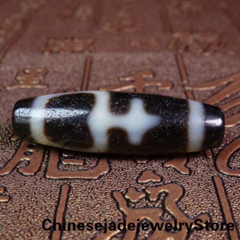 

Ancient Tibetan DZI Beads Old Agate 2 Treasure Bottle Totem Amulet Pendant #1773